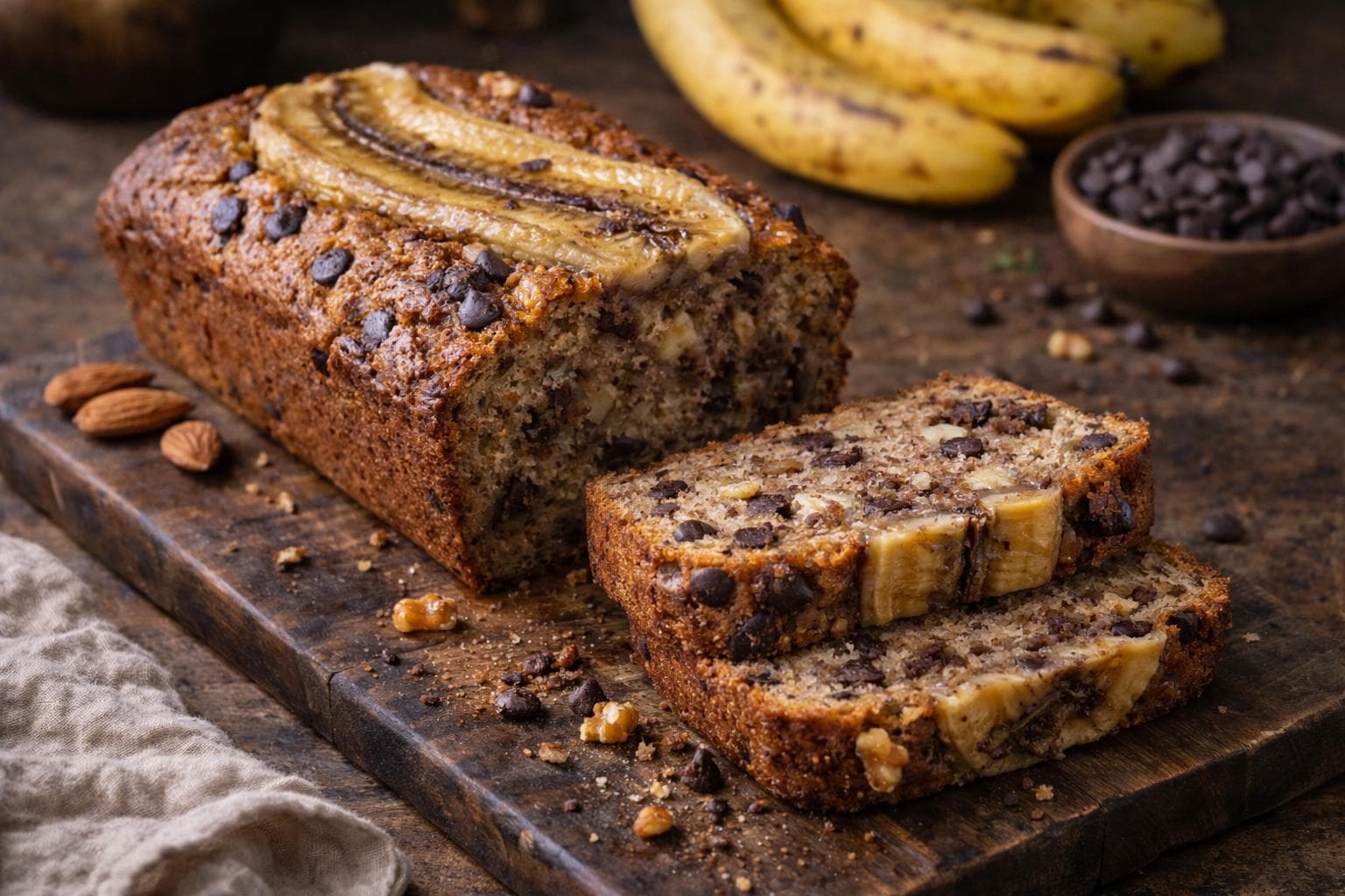 Banana bread à faible indice glycémique