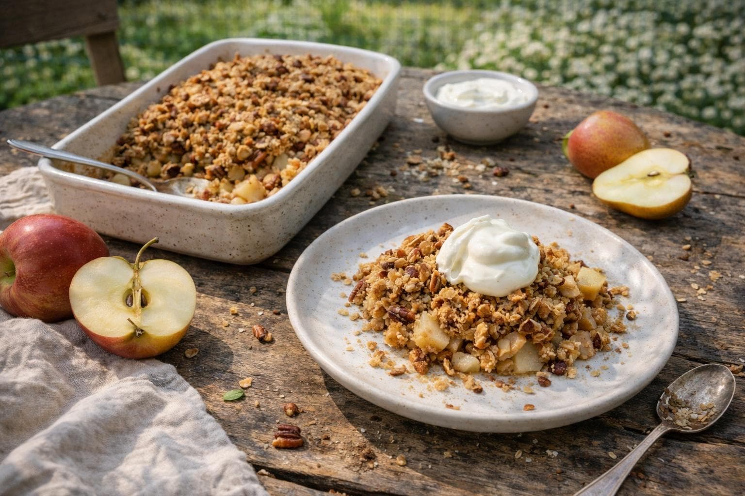 Crumble healthy aux pommes IG bas
