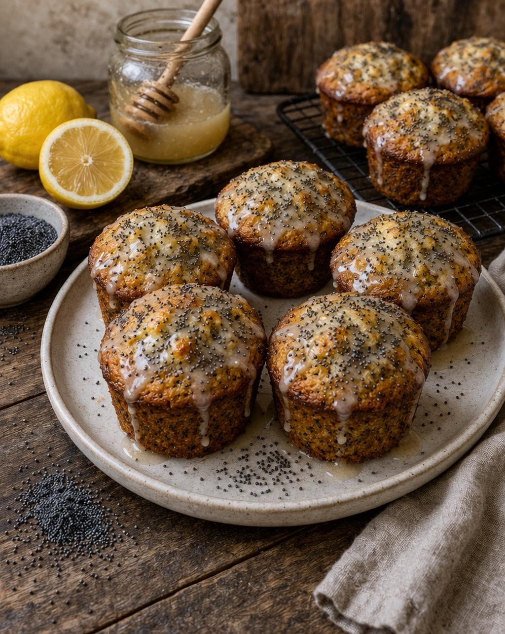 Muffins protéinés citron graines de pavot