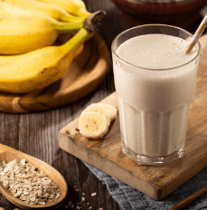 Banana peanut butter cocoa smoothie